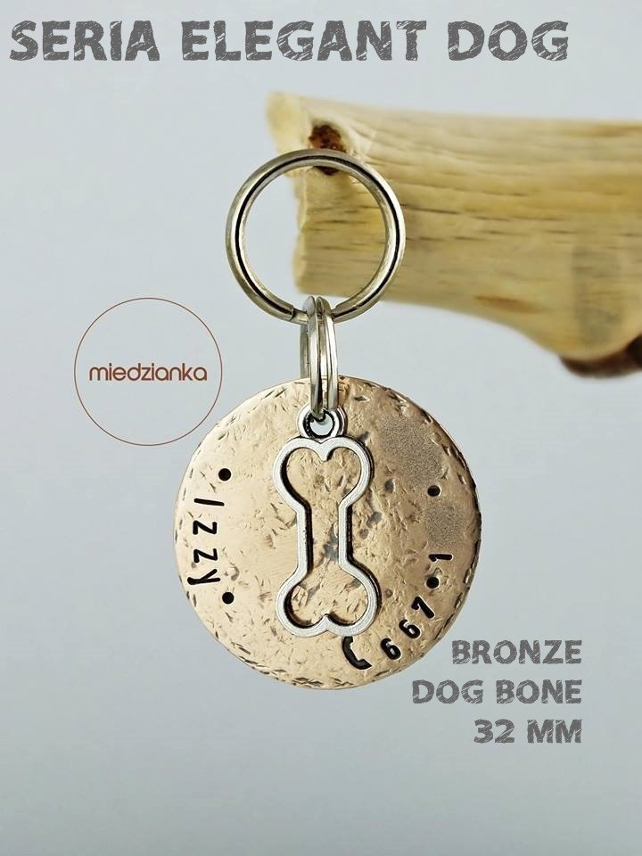 Ø32mm Adresówka Bronze Dog Bone [brąz]
