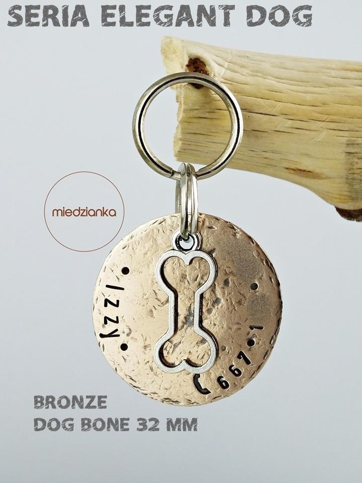 Ø32mm Adresówka Bronze Dog Bone [brąz]
