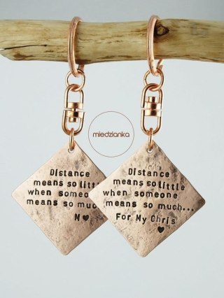 Brelok do kluczy Distance (miedź)