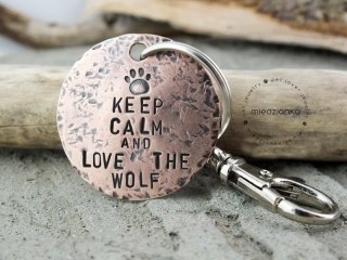 Brelok do kluczy Keep calm II (miedź)