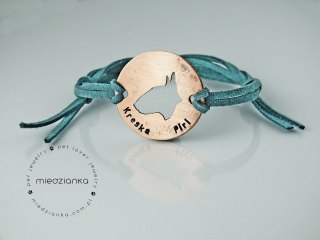 Bulterier - Bransoletka wycinana [1-2 imiona]