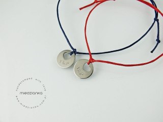 Koło-Bransoletka Inicjał ze stali nierdzewnej