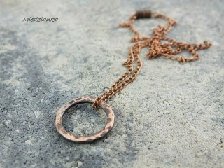 Naszyjnik miedziane koło /Copper circle necklace