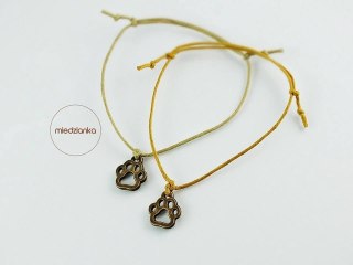 Paw Print Charm Bracelet [antyczny brąz]