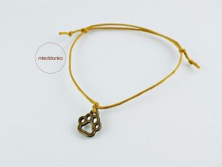 Paw Print Charm Bracelet [antyczny brąz]