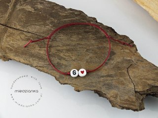 Bransoletka Inicjał Single Heart