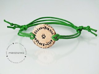 Bransoletka Miedziany Imiennik z 4 imionami