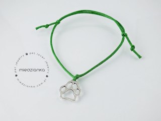 Bransoletka Paw Print Charm sznurek 1,5 mm