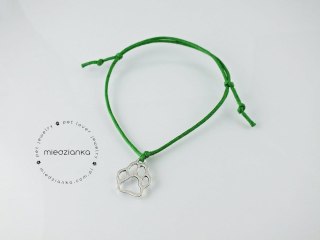 Bransoletka Paw Print Charm sznurek 1,5 mm