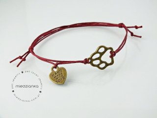 Bransoletka Paw Print Gold MadeWithLove