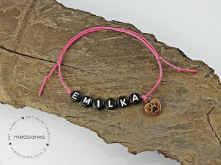 Bransoletka z imieniem psa BLACK LETTERS