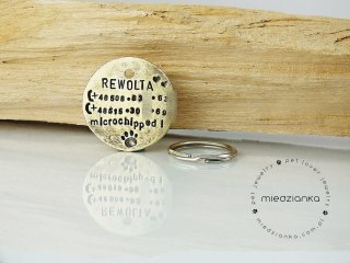 Ø32mm Adresówka dla psa z mosiądzu