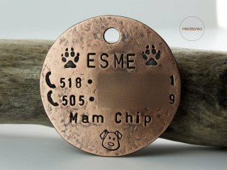 Ø32mm Adresówka miedziana dla psa