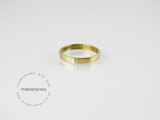 Obrączka Mosiężna Simple Rectangle