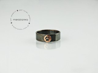 Obrączka miedziana Psia Łapa 6 mm
