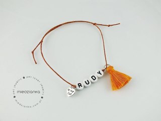 Bransoletka z imieniem kota z chwostem