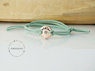 Bransoletka z imieniem psa na rzemieniu