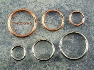 Ø15mm Mocne kółko stalowe do adresówki/ID