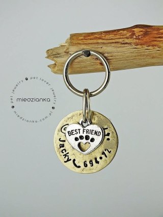 Ø25mm Adresówka Brass Glamour Best Friend