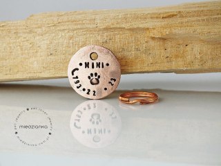 Ø25mm Adresówka z miedzi dla średniego psa
