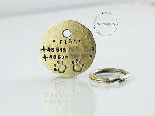 Ø25mm Dwustronna adresówka z mosiądzu-2 numery