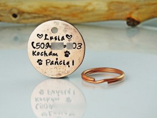 Ø32mm Adresówka dla psa Kocham Pańcię