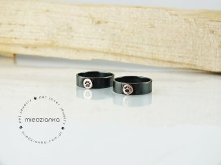 Set Obrączki Pasywowane Psia Łapa [miedź 6 mm]