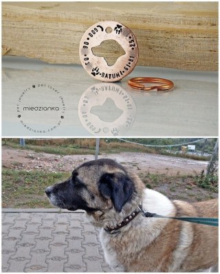 Identyfikator personalizowany z miedzi Ø32mm