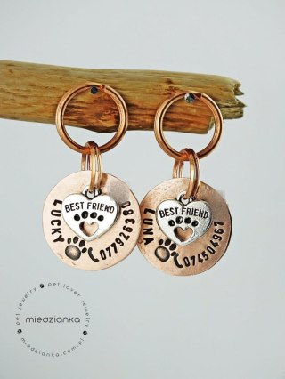 Ø25mm Adresówka Copper Elegant Best Friend