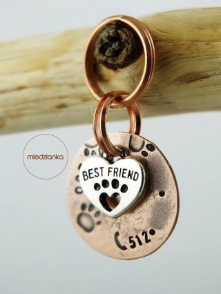 Ø25mm Adresówka Copper Elegant Best Friend