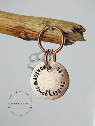 Ø25mm Adresówka Copper Elegant [Dog Paw]