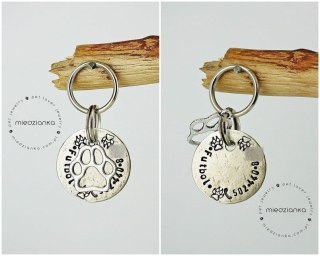 Ø25mm Adresówka Silver Chic [Dog Paw]