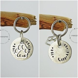 Ø25mm Adresówka Silver Chic [Dog Paw]