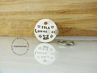 Ø25mm Adresówka czacha Skull - 1 numer - alpaka