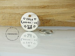 Ø25mm Adresówka czacha Skull - 1 numer - alpaka