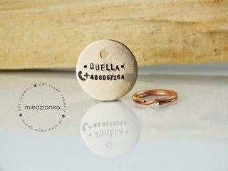 Ø25mm Adresówka dla psa Minimal [brąz]