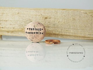 Ø25mm Adresówka dla psa Minimal miedź