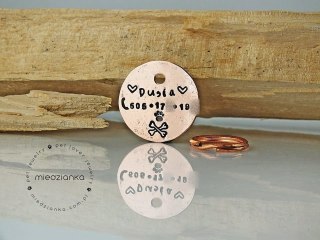 Ø25mm Adresówka miedziana z 1 numerem