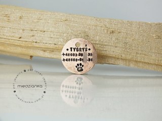 Ø25mm Adresówka miedziana z 2 numerami