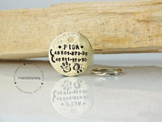 Ø25mm Dwustronna adresówka dla psa z adresem