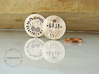 Ø25mm Dwustronna adresówka dla psa z brązu II