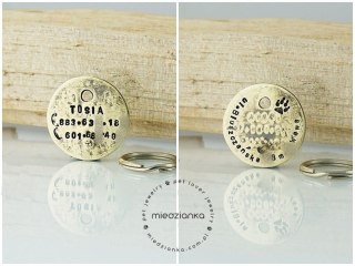 Ø25mm Dwustronna adresówka z adresem [mosiądz]