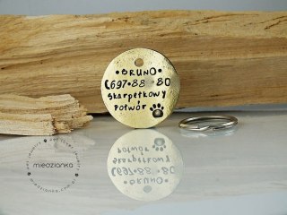 Ø32mm Adresówka Skarpetkowy Potwór [mosiądz]