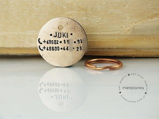 Ø32mm Adresówka dla psa Minimal 2 numery [brąz]