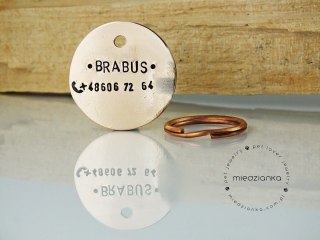 Ø32mm Adresówka dla psa Minimal [brąz]