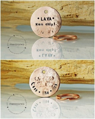Ø32mm Adresówka dla psa Minimal dwustronna