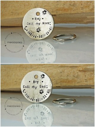 Ø32mm Adresówka dla psa Mom&Dad dwustronna