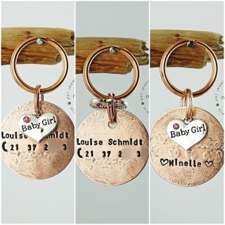 Ø32mm Adresówka dwustronna Baby Girl/Boy