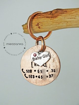 Ø32mm Adresówka dwustronna Baby z datą urodz.