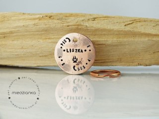 Ø32mm Adresówka miedziana-2 numery po okręgu